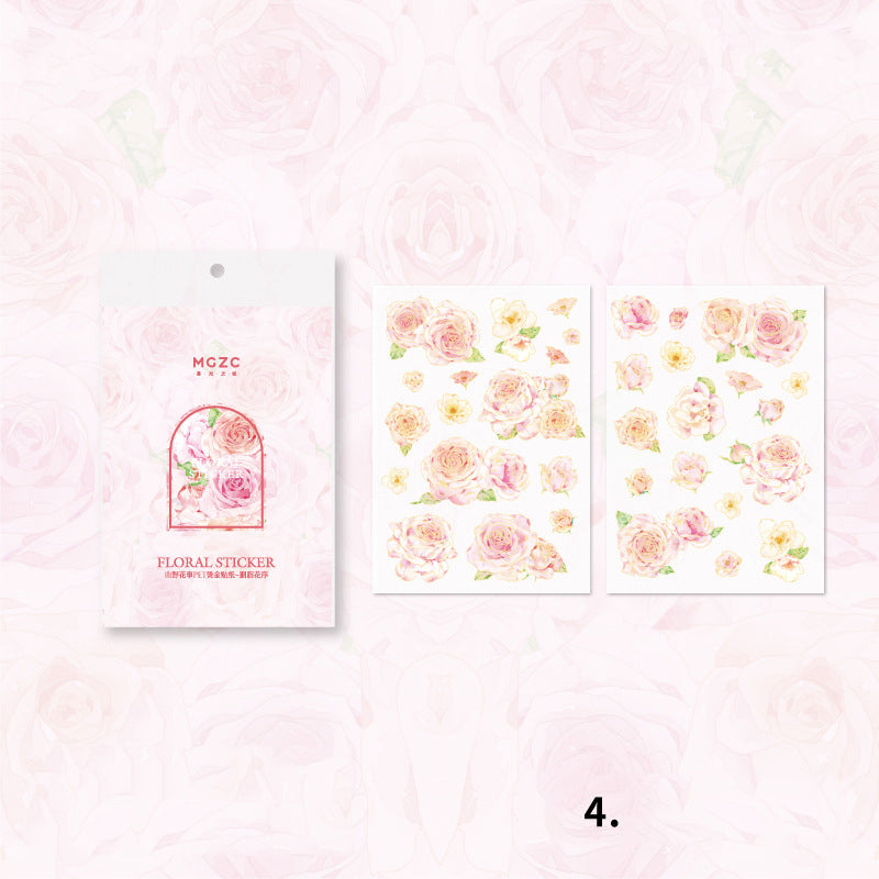 Hot Stamping Floral Sticker
