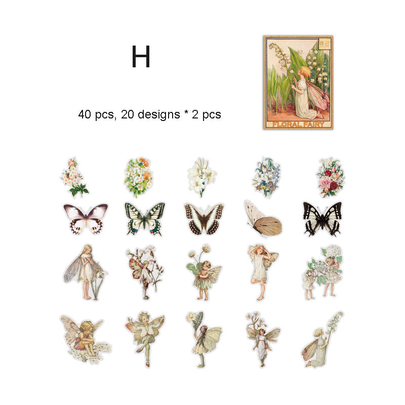 Flower Fairy PET Stickers 40pcs