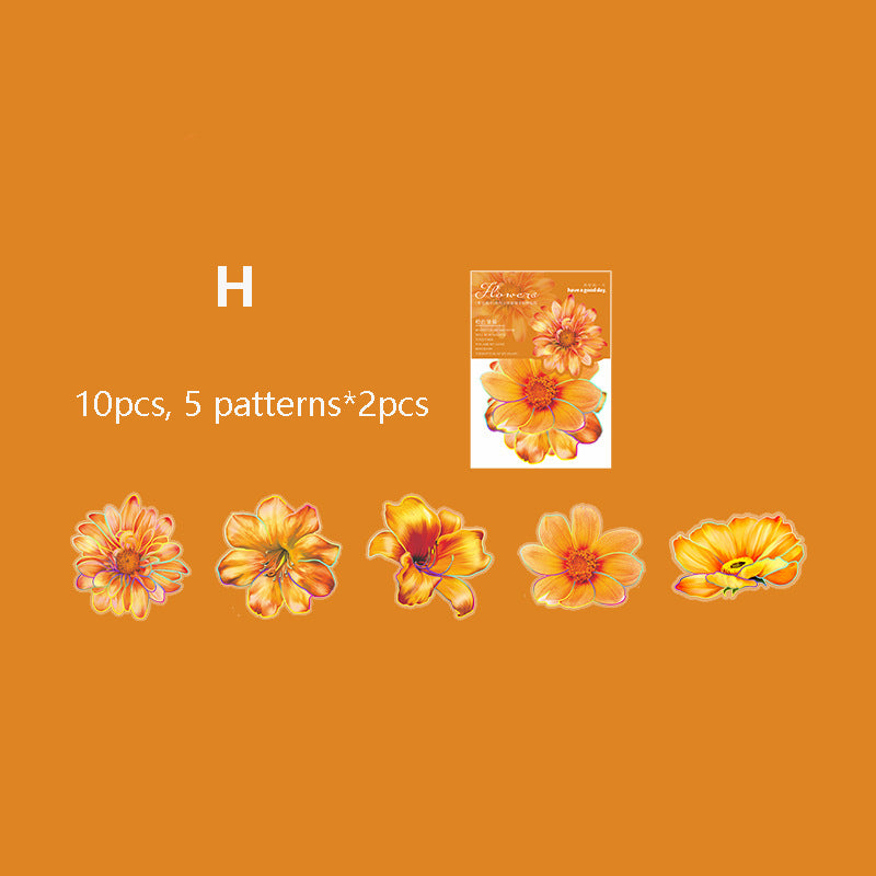 Blooming Flower Stickers 8 Style
