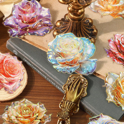 Crystal Rose Stickers 10pcs