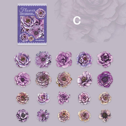 Vintage Flower Stickers 20pcs