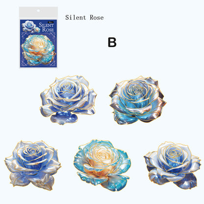 Crystal Rose Stickers 10pcs