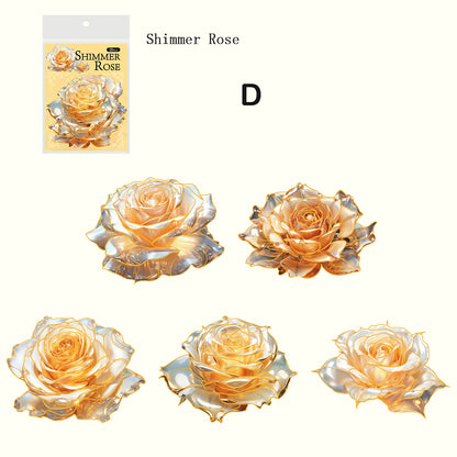 Crystal Rose Stickers 10pcs