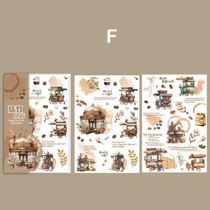 Coffee Rub-on Sticker 2pcs