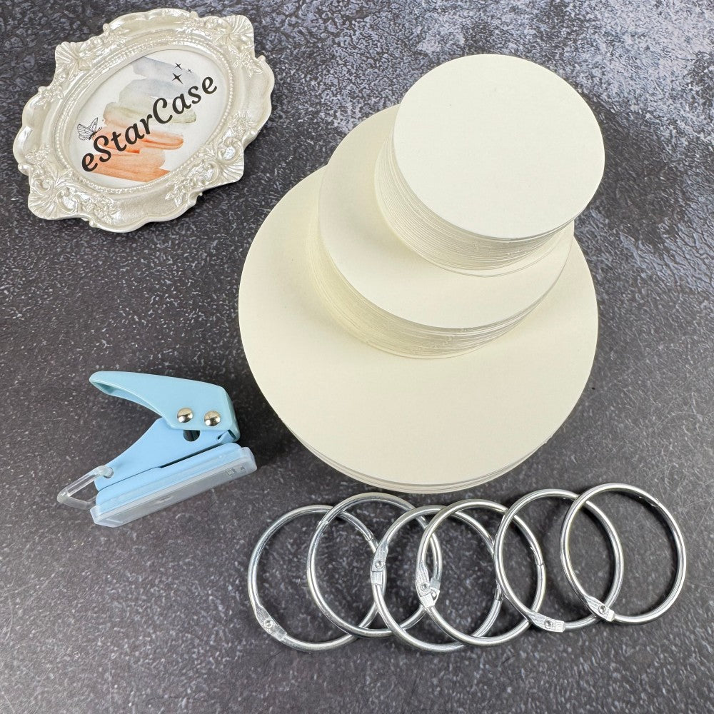 Mini Cardstock 350 Gram Round Cardstock with Mini Hole Punch – Estarcase