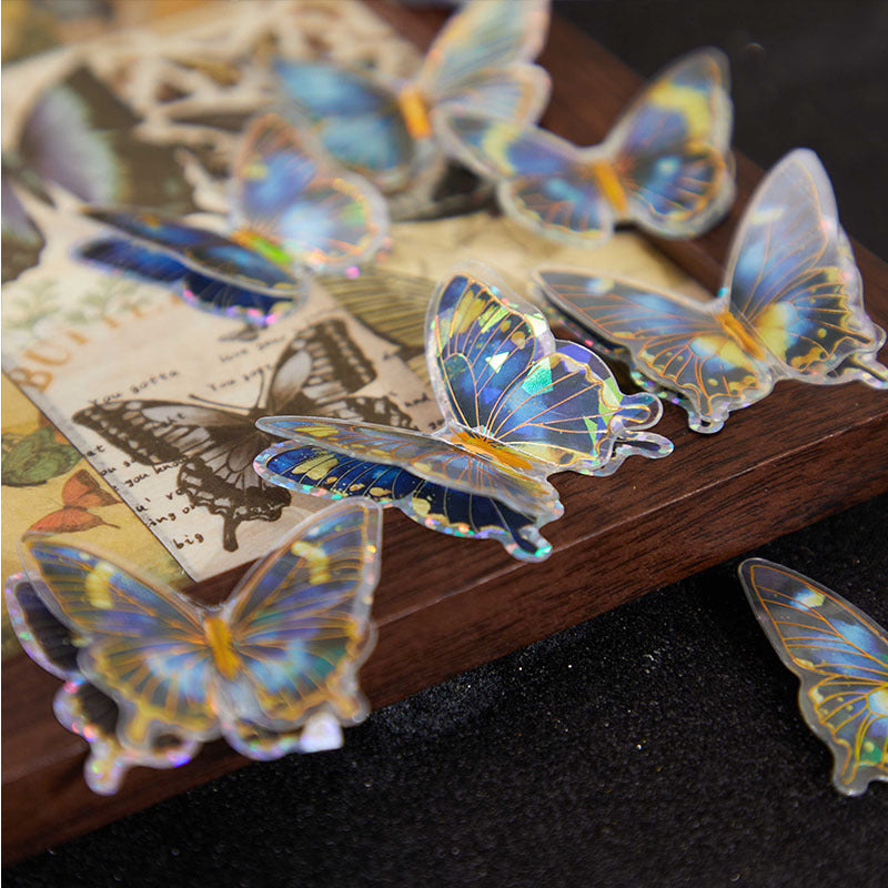 3D Hot-Stamped Butterfly Stickers 1 Sheet