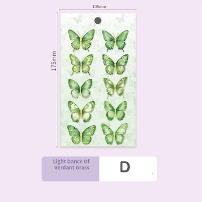 3D Hot-Stamped Butterfly Stickers 1 Sheet