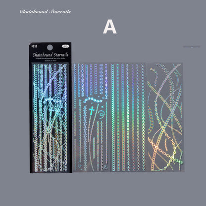 3D Laser Sliver Sticker 3pcs