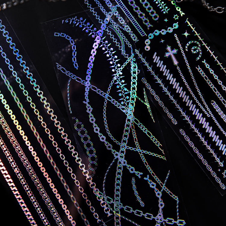 3D Laser Sliver Sticker 3pcs