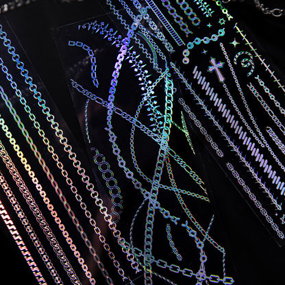 3D Laser Sliver Sticker 3pcs