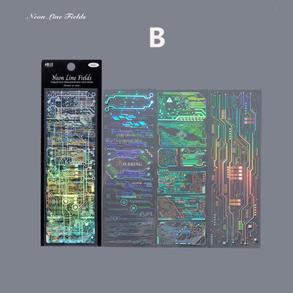 3D Laser Sliver Sticker 3pcs