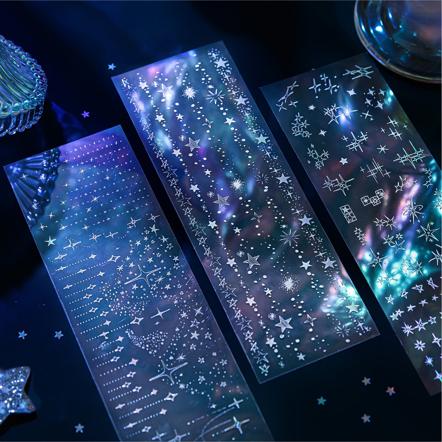 3D Laser Sliver Sticker 3pcs