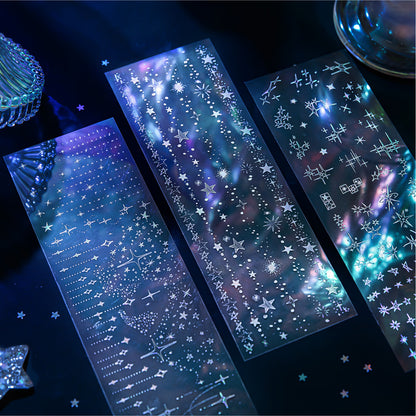 3D Laser Sliver Sticker 3pcs