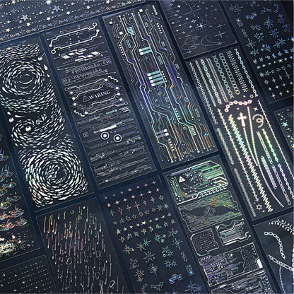 3D Laser Sliver Sticker 3pcs