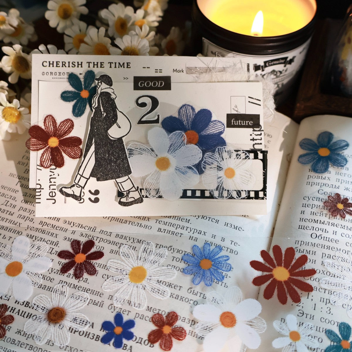 5cm*100cm Die-cutting Velvet Flower Tape