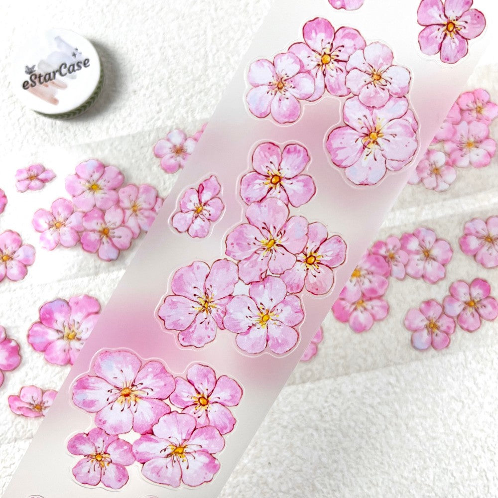 6cm*100cm Pre-cut Pink Flower Tape