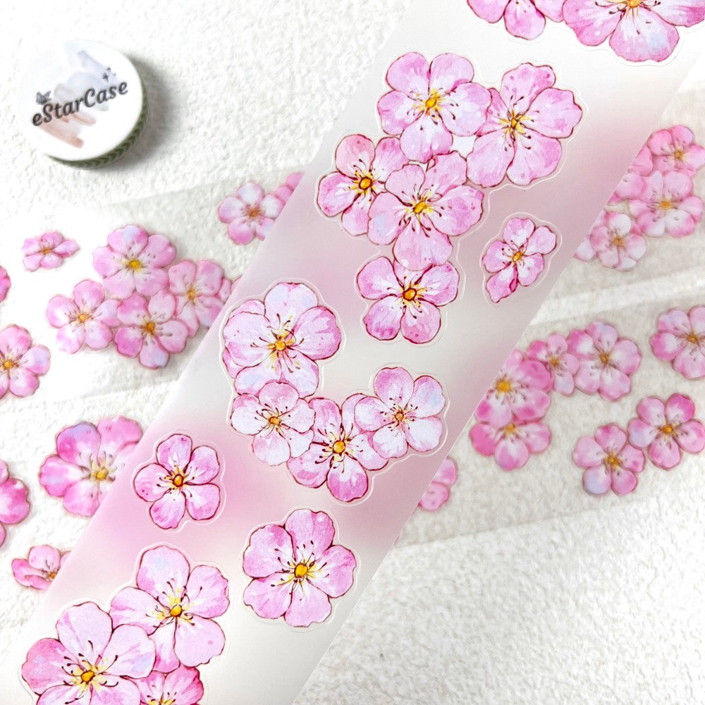 6cm*100cm Pre-cut Pink Flower Tape