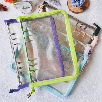A5 Zipper Glitter Clear Storage Album Cover