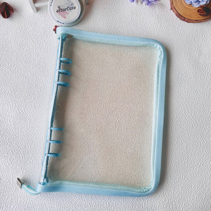 A5 Zipper Glitter Clear Storage Album Cover