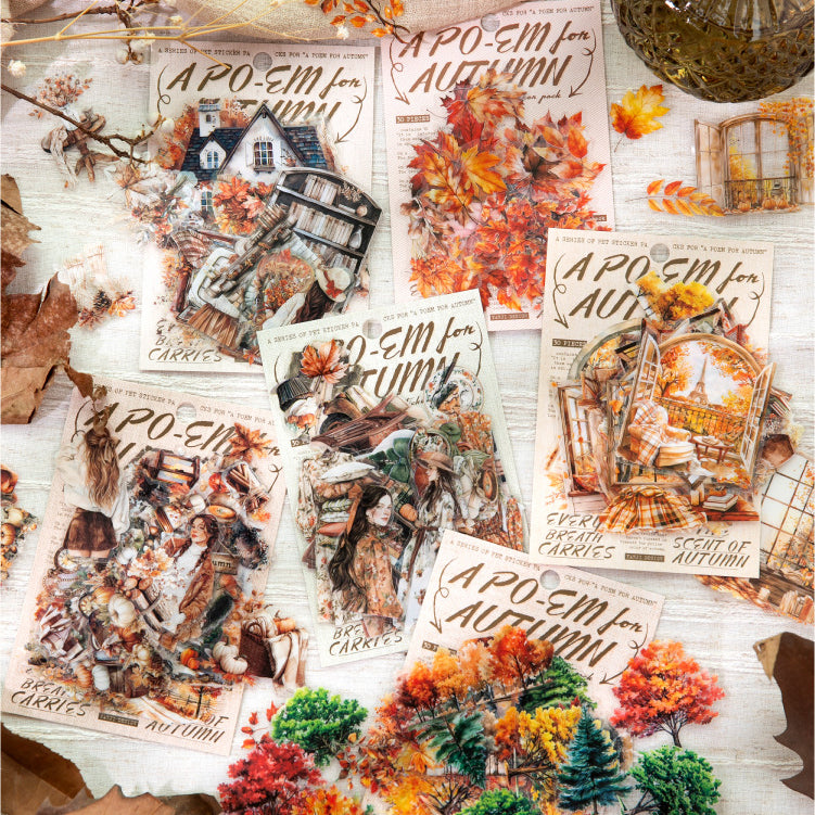 A Poem For Autmn Sticker 30pcs