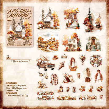 A Poem For Autmn Sticker 30pcs