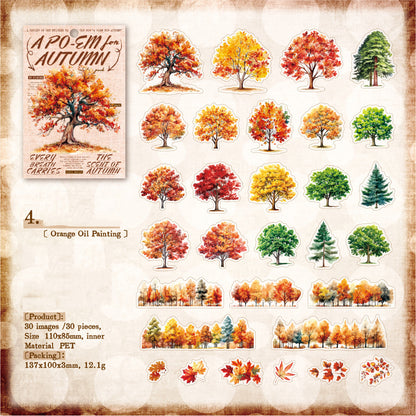 A Poem For Autmn Sticker 30pcs