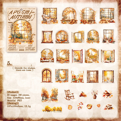 A Poem For Autmn Sticker 30pcs