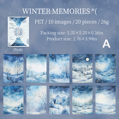 A Snow in the Winter Stickers 20pcs