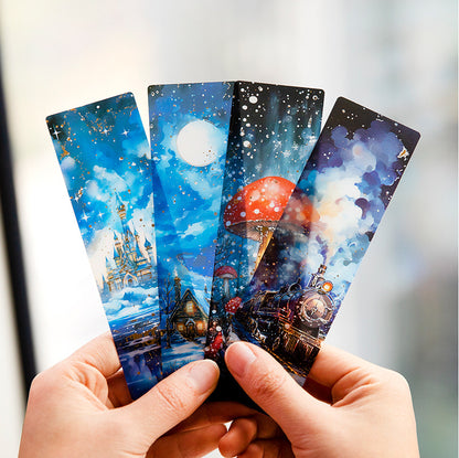 A Snowy Night Bookmark 10pcs