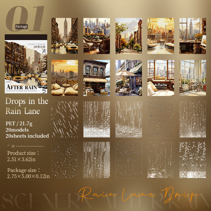 After Rain Sticker 20pcs