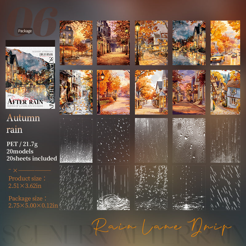 After Rain Sticker 20pcs