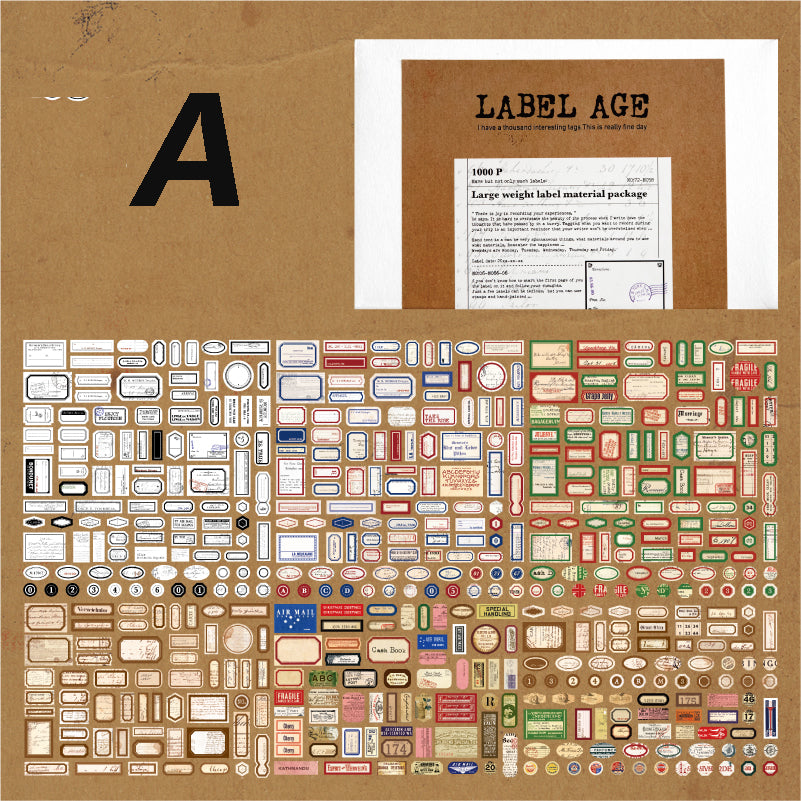 Age of Labels Sticker 1000pcs