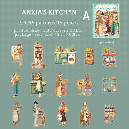 Aisha's Daily Life Sticker 15pcs