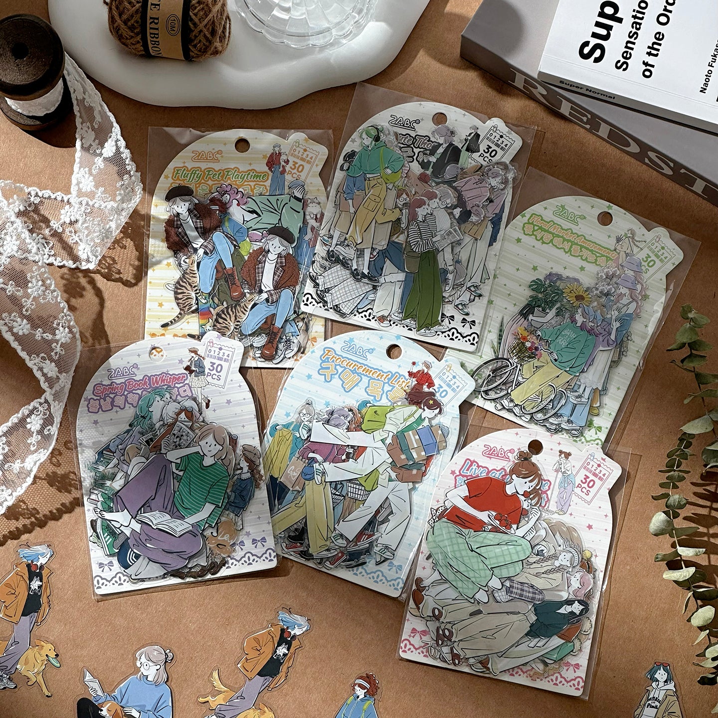 A Leisurely Life  Sticker 30pcs