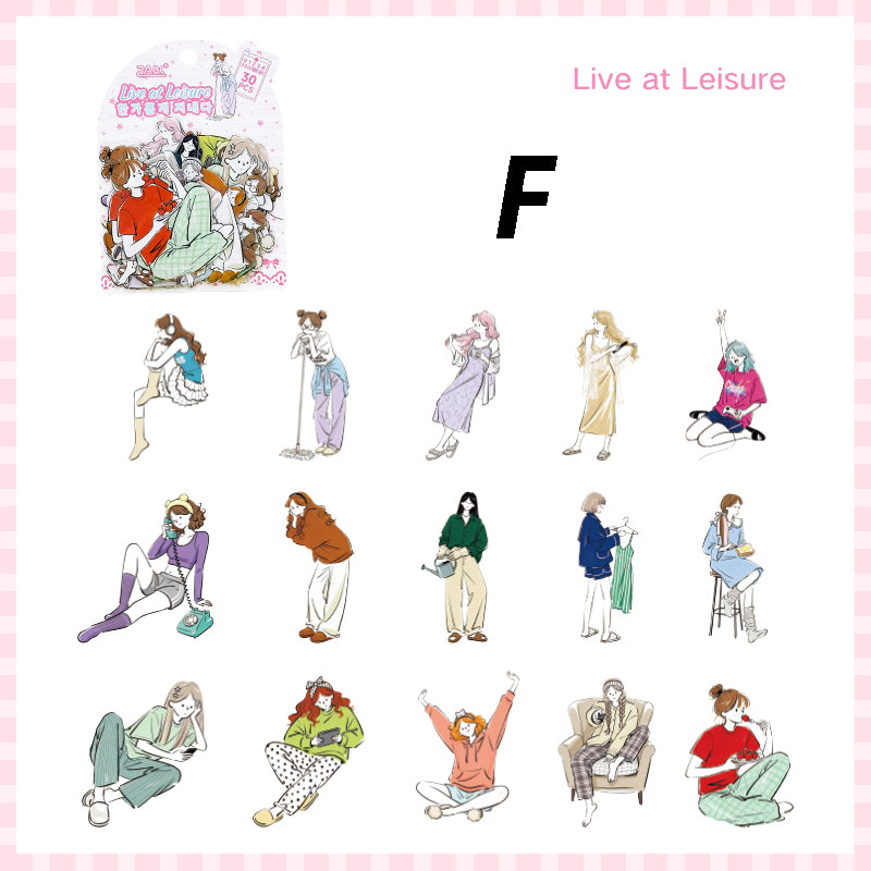 A Leisurely Life  Sticker 30pcs