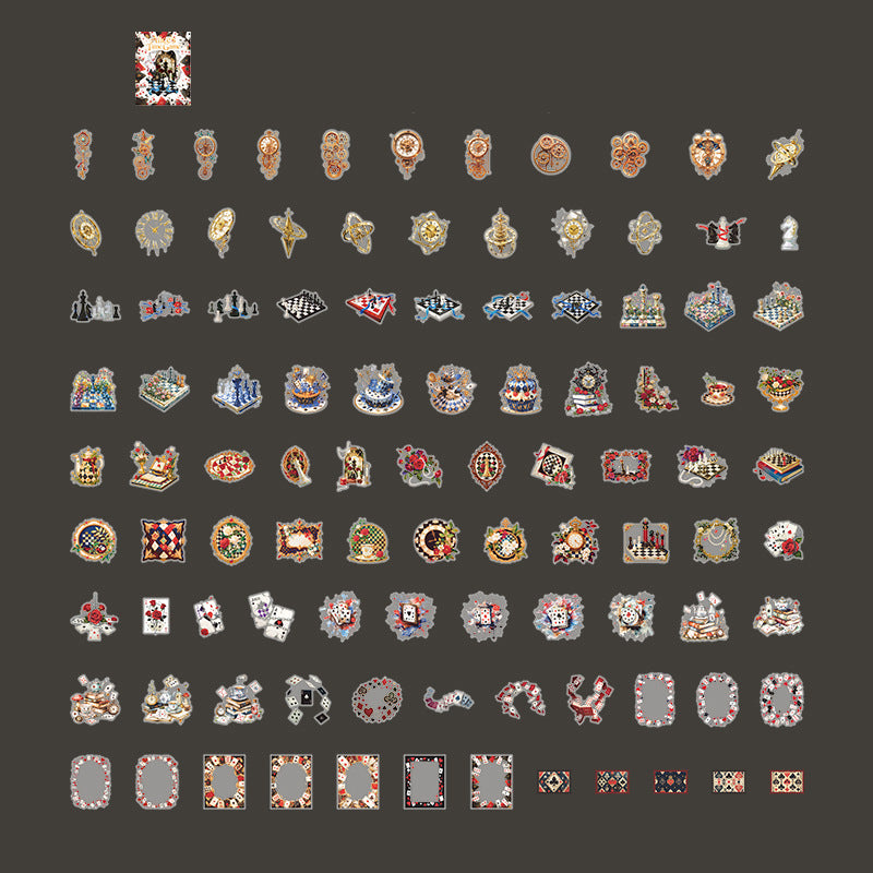 Alice's Time Game Sticker 100pcs