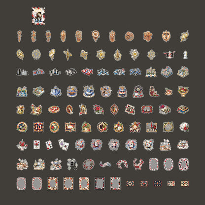 Alice's Time Game Sticker 100pcs