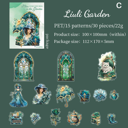 Alice in the Garden Stickers 30pcs