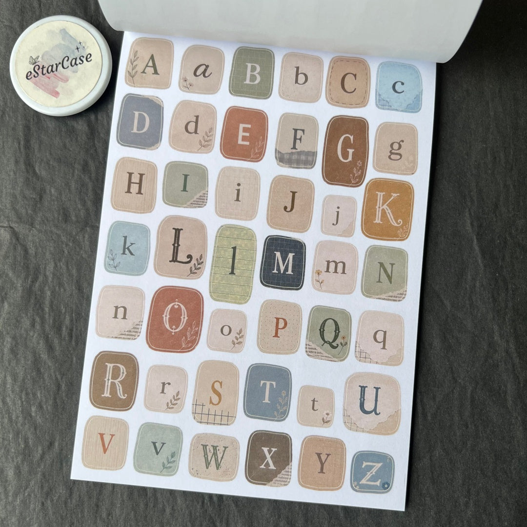 Alphabet Collage Journal Sticker Book
