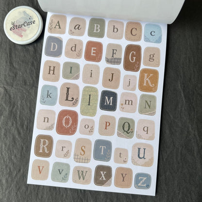 Alphabet Collage Journal Sticker Book