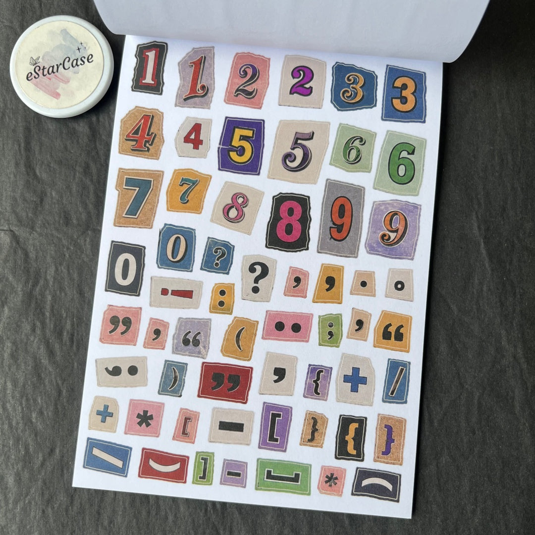 Alphabet Collage Journal Sticker Book