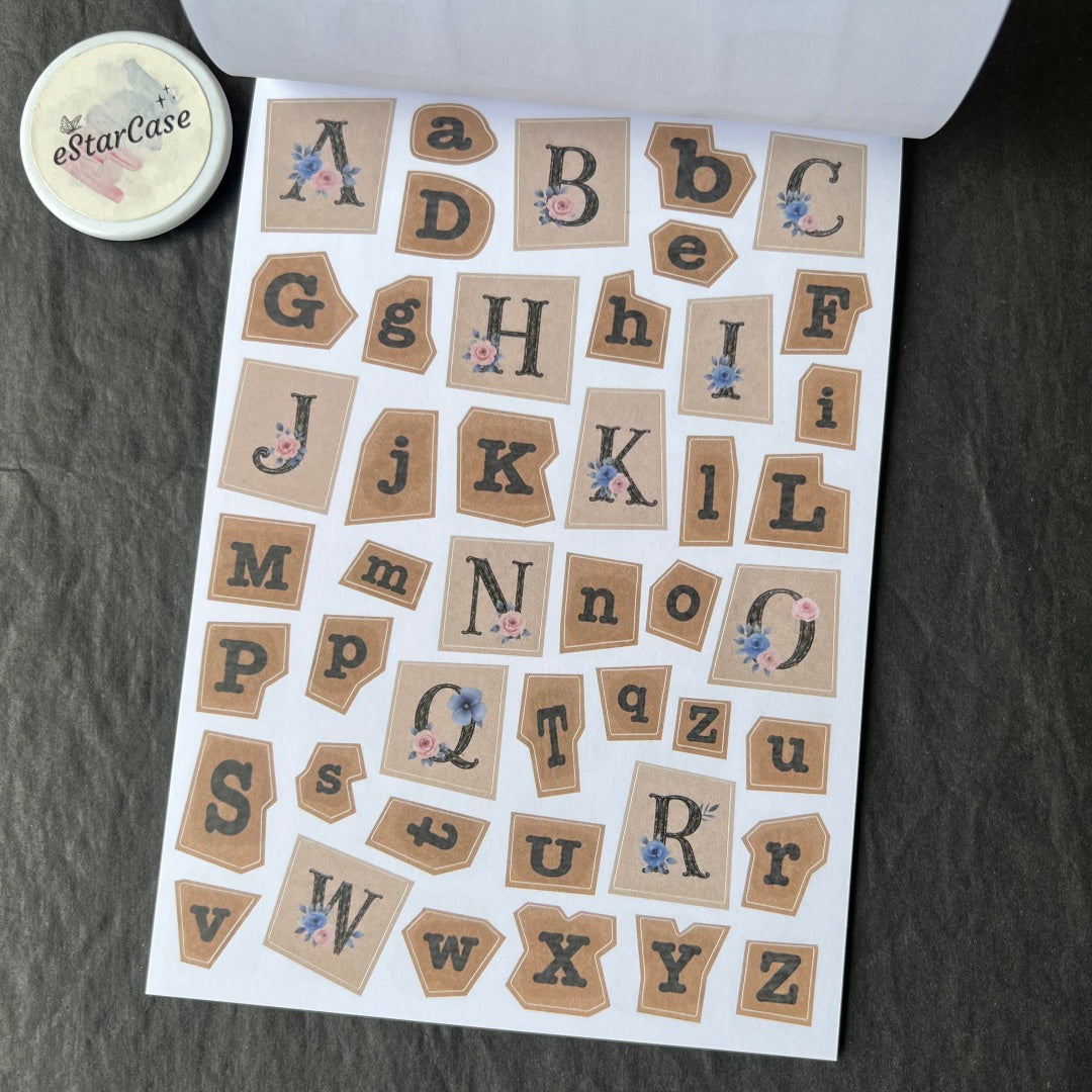 Alphabet Collage Journal Sticker Book