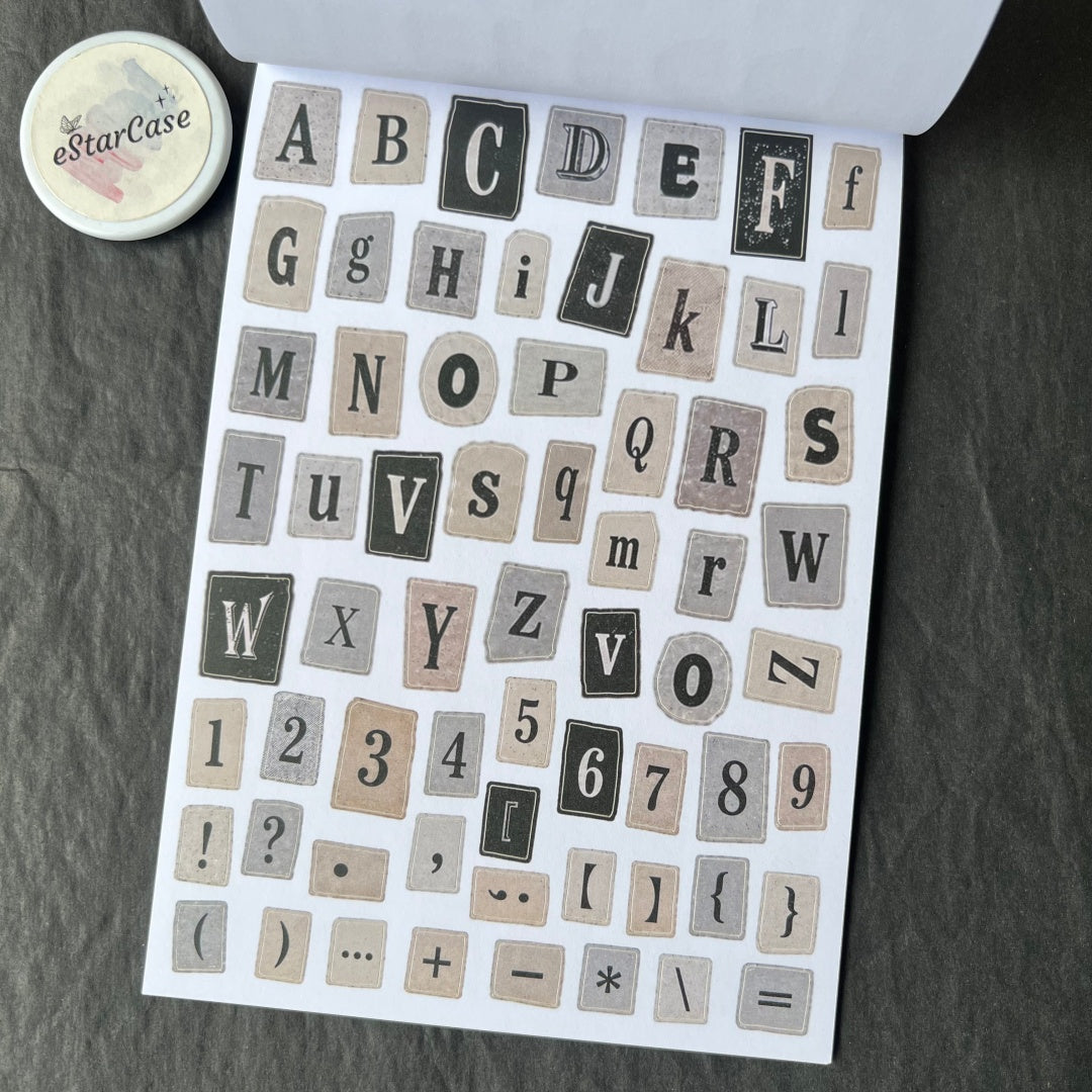 Alphabet Collage Journal Sticker Book