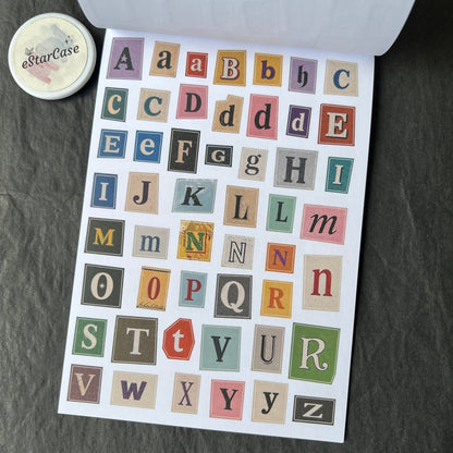 Alphabet Collage Journal Sticker Book