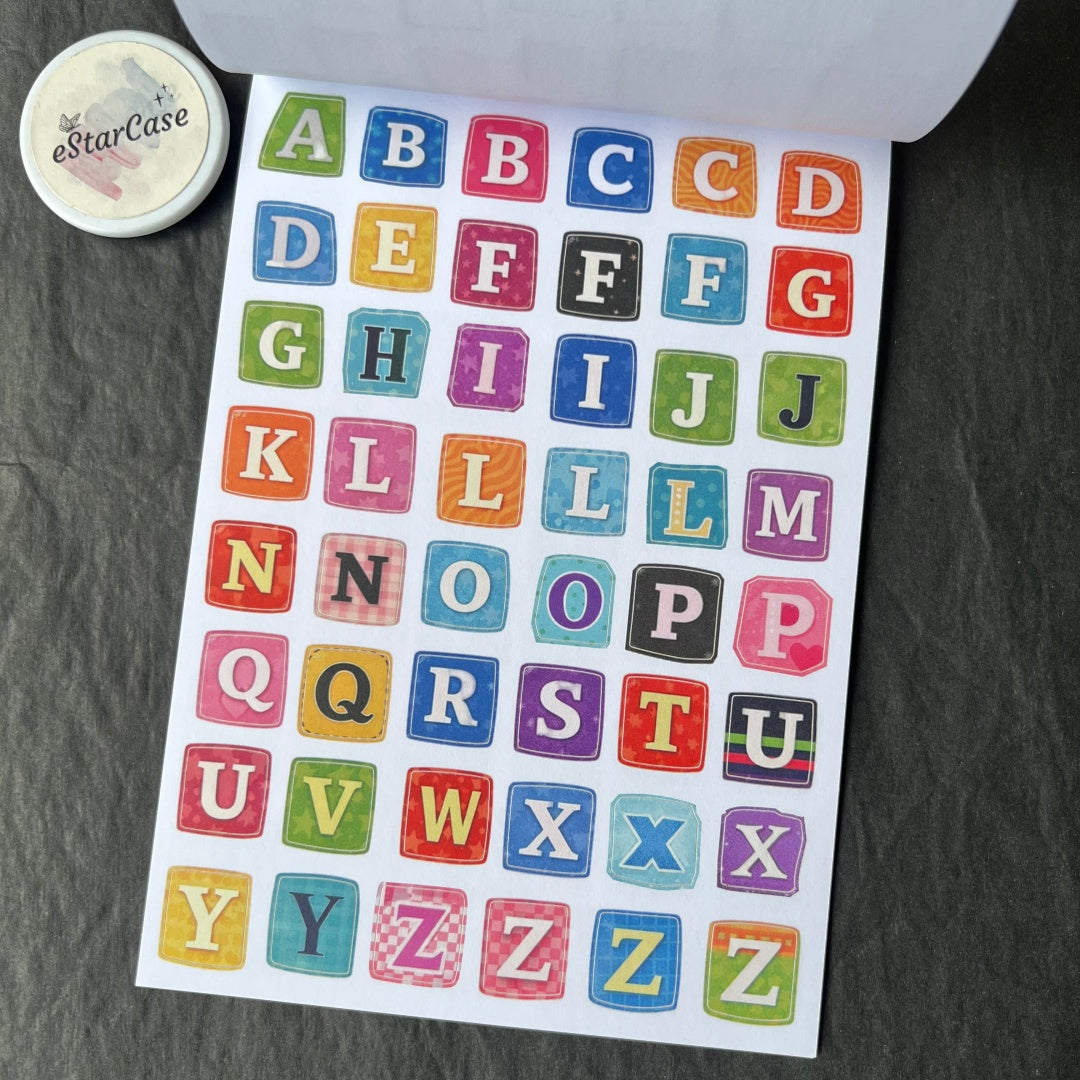 Alphabet Collage Journal Sticker Book