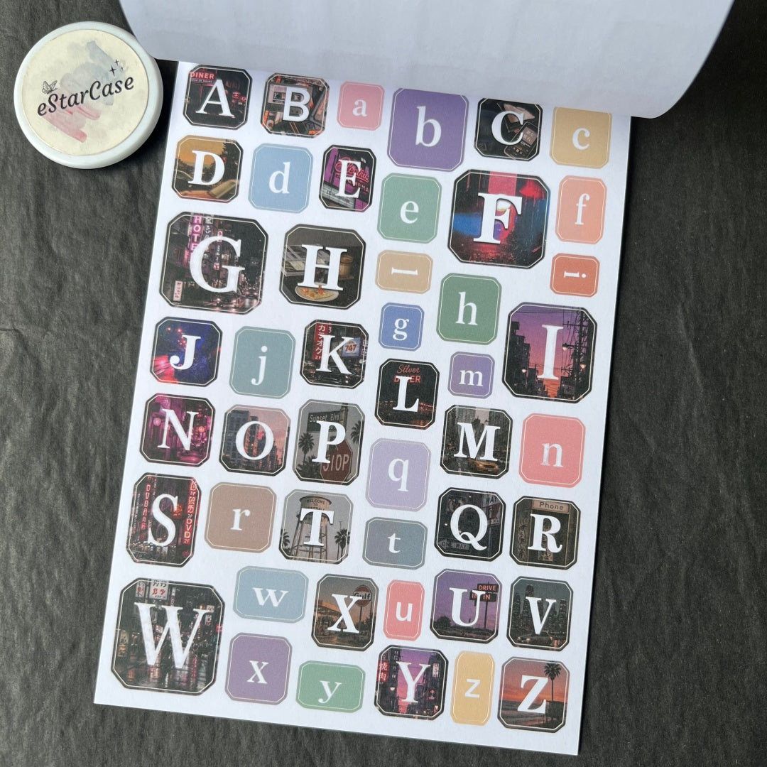 Alphabet Collage Journal Sticker Book