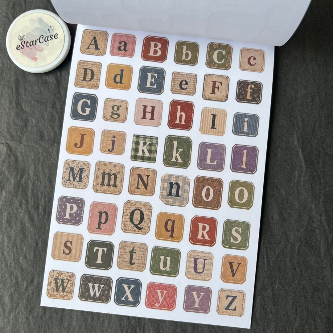 Alphabet Collage Journal Sticker Book