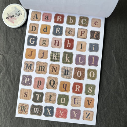 Alphabet Collage Journal Sticker Book