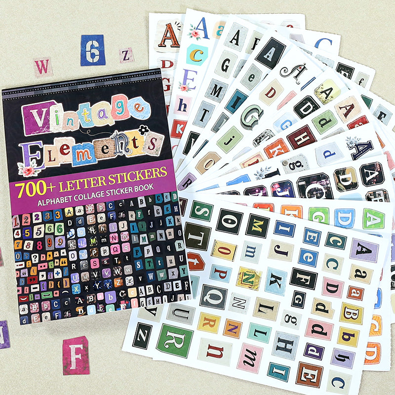 Alphabet Collage Journal Sticker Book