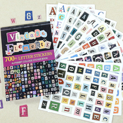 Alphabet Collage Journal Sticker Book
